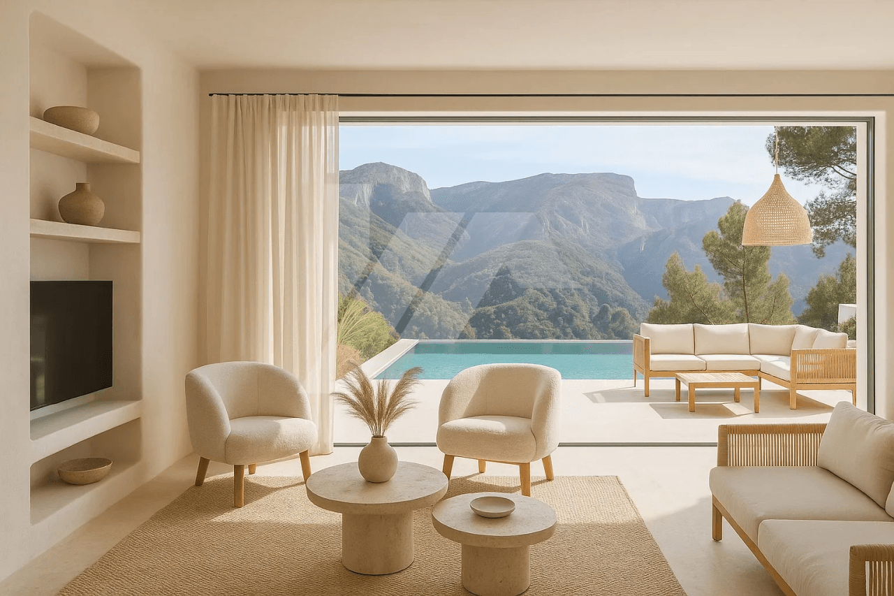 Villa de estilo Ibicenco en venta en Pedreguer, Costa Blanca.